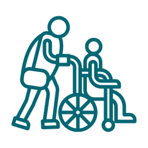Hospital discharge care icon