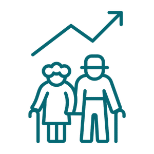 Seniors aging in place icon