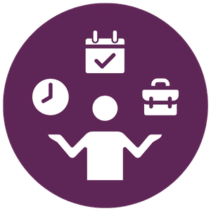 Flexible home care scheduling icon