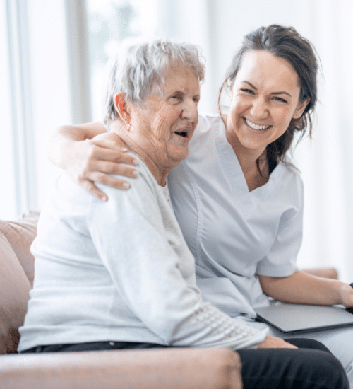 Senior resting safely at home with round-the-clock care