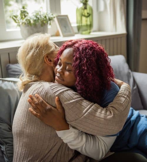 Urban Health Care caregiver with a long-term client